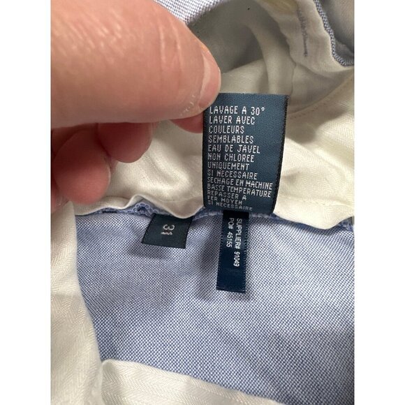 Polo by Ralph Lauren Preston Flat Front 100% Cotton Blue Chino Shorts Sz 31 - Picture 8 of 10
